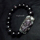 INPHIC-水晶手鏈 極品冰種黑曜石貔貅轉運招財手鏈